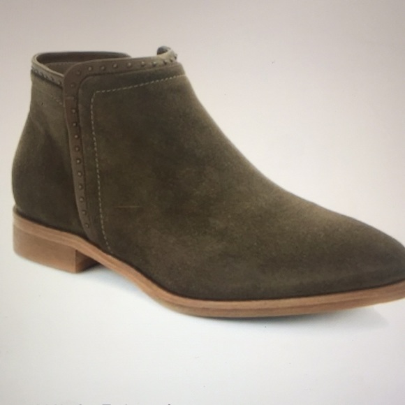 Italeau Miralda Water Resistant Tan Suede Bootie - Picture 2 of 8